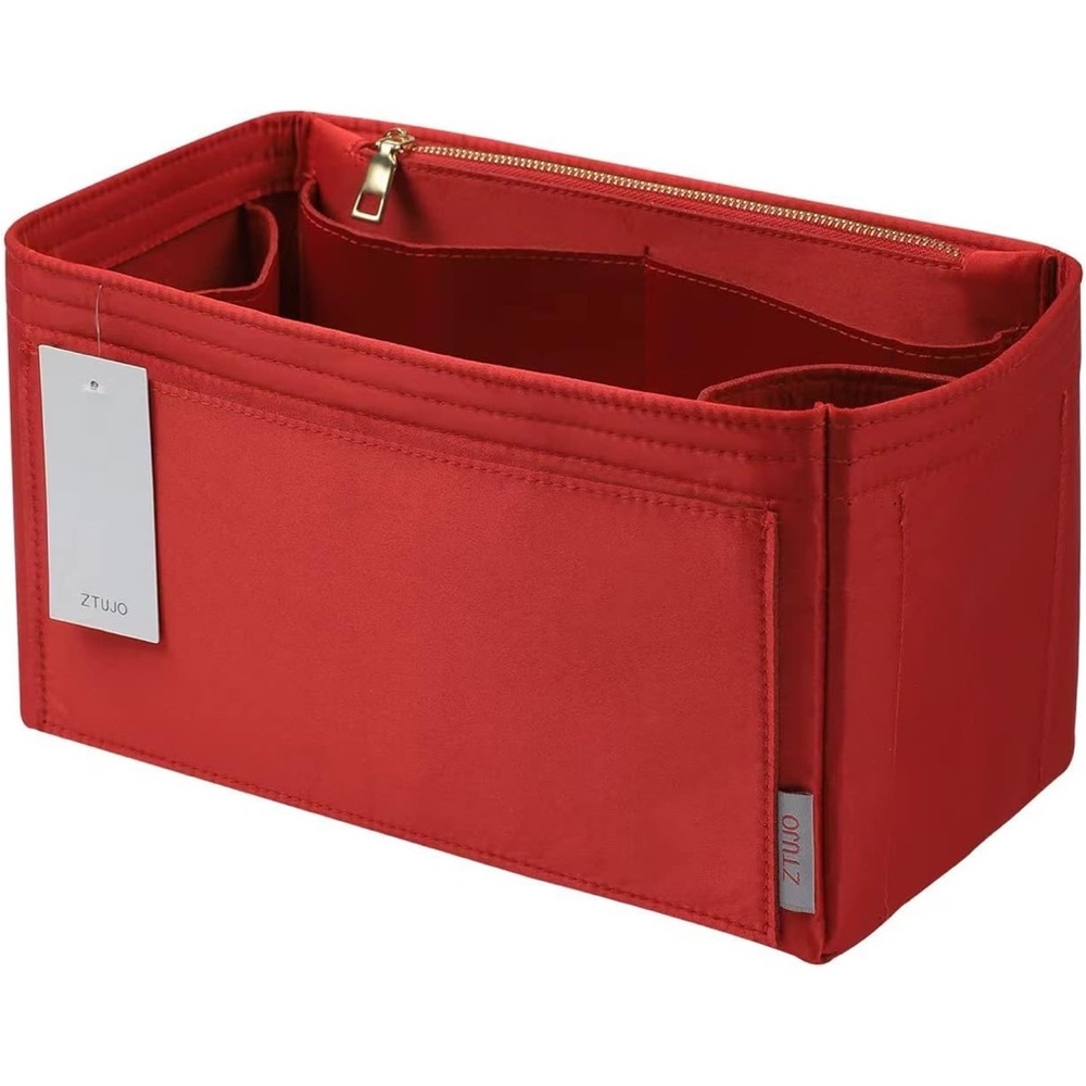 ZTUJO Purse Organizer Insert, Silky Touch Bag Insert W/Bottle Holder, M 659/lb2